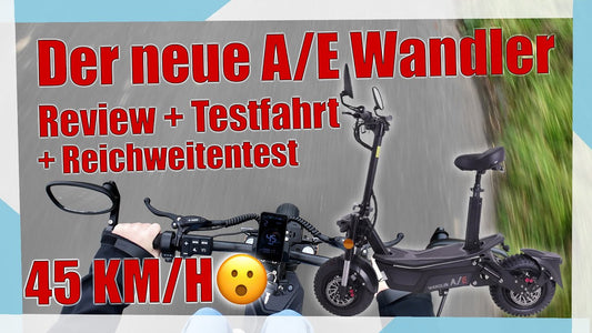 WANDLER-A/E: Der erste Kundenbericht über den Allrad-E-Scooter mit 45 km/h, der beeindruckende Leistung und Traktion zeigt.